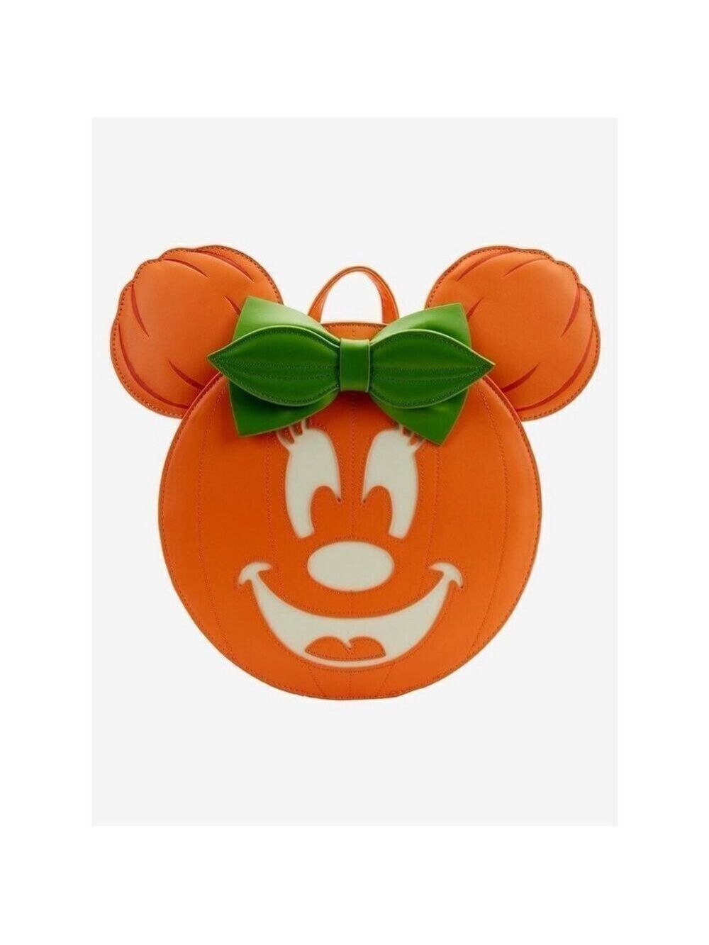Loungefly Disney Minnie Mouse Pumpkin Glow-In-The-Dark Mini Backpack